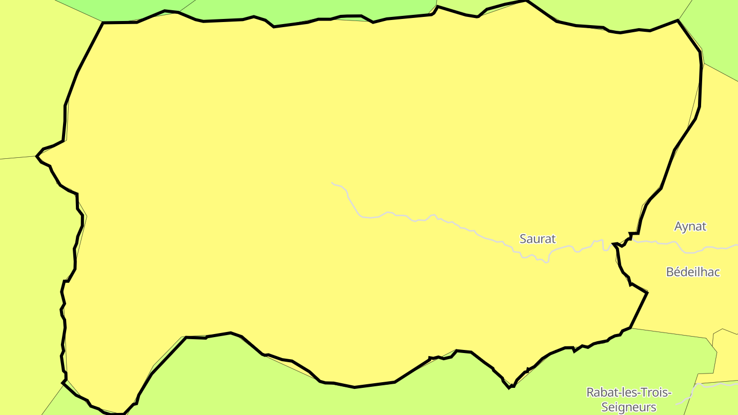 Carte des prix de l'immobilier Saurat