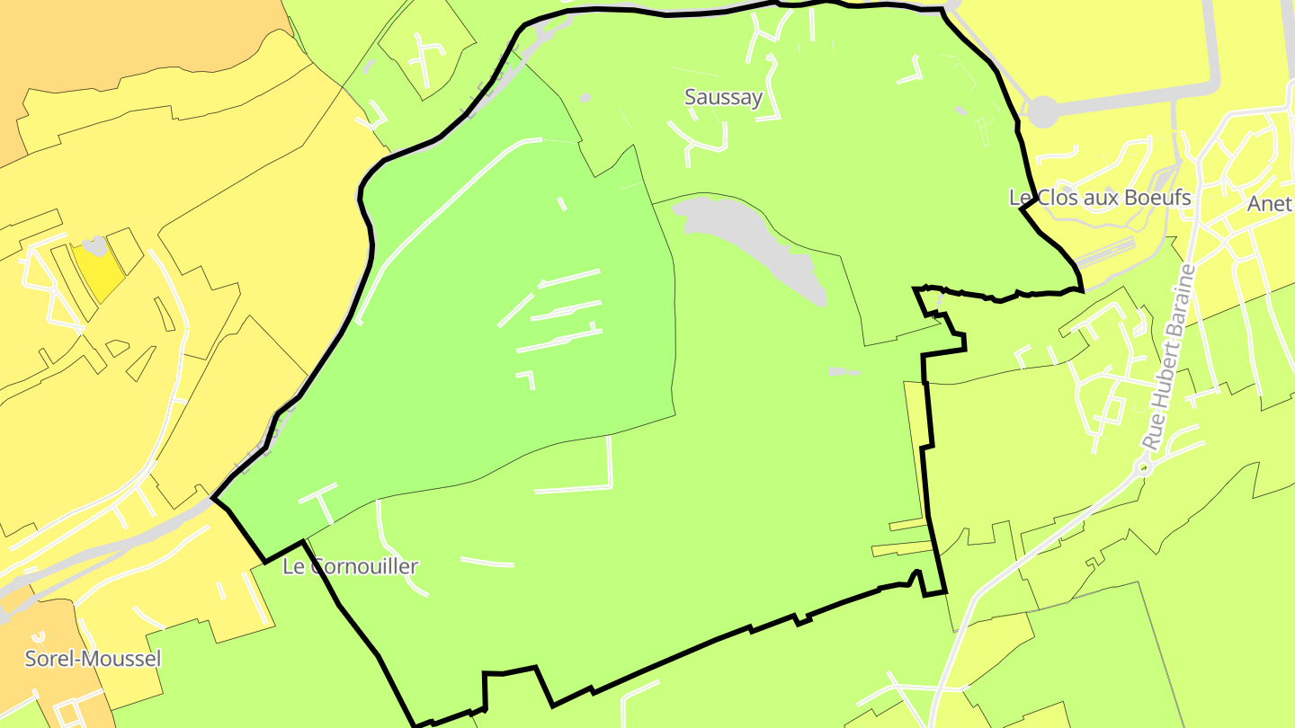 Carte des prix de l'immobilier Saussay