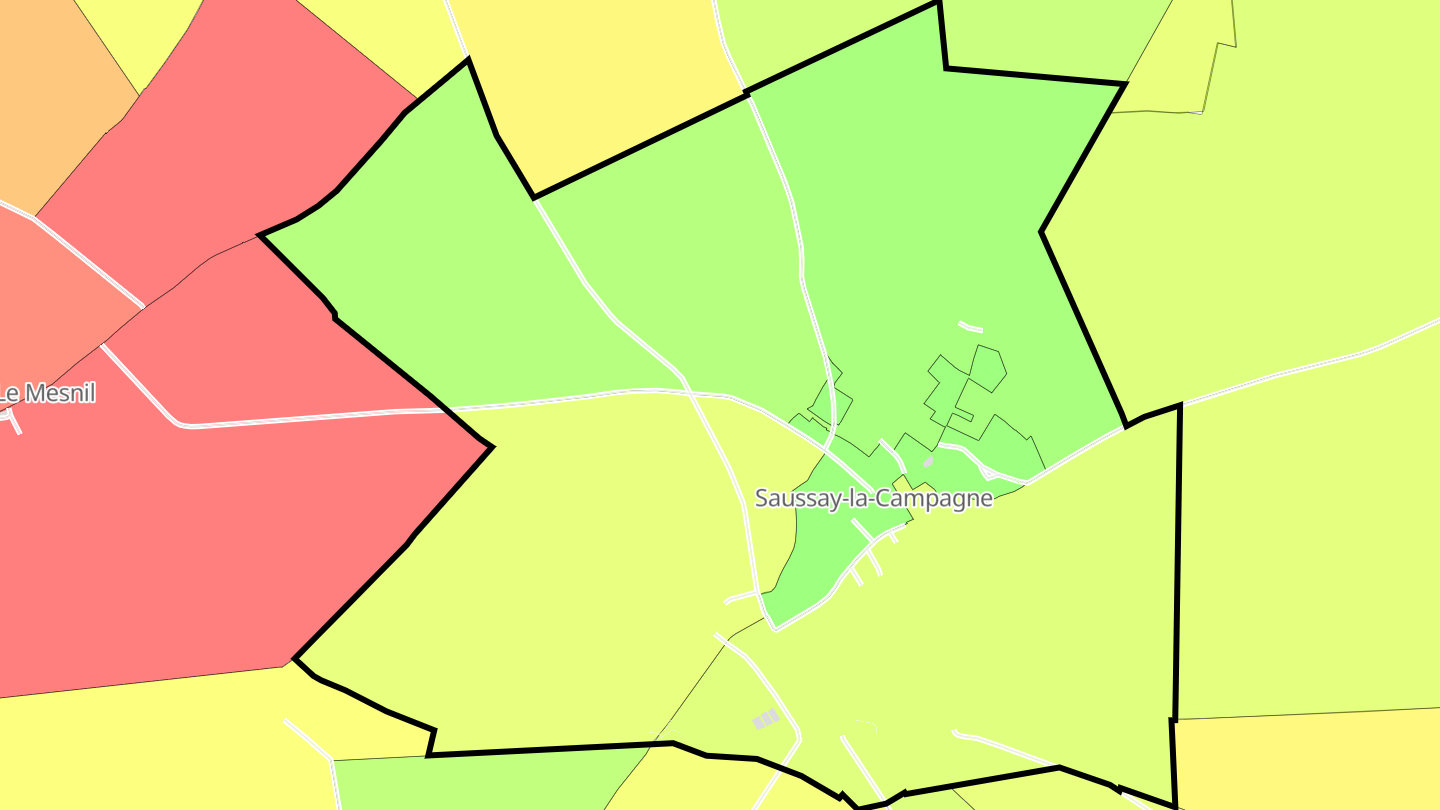 Carte des prix de l'immobilier Saussay-la-Campagne