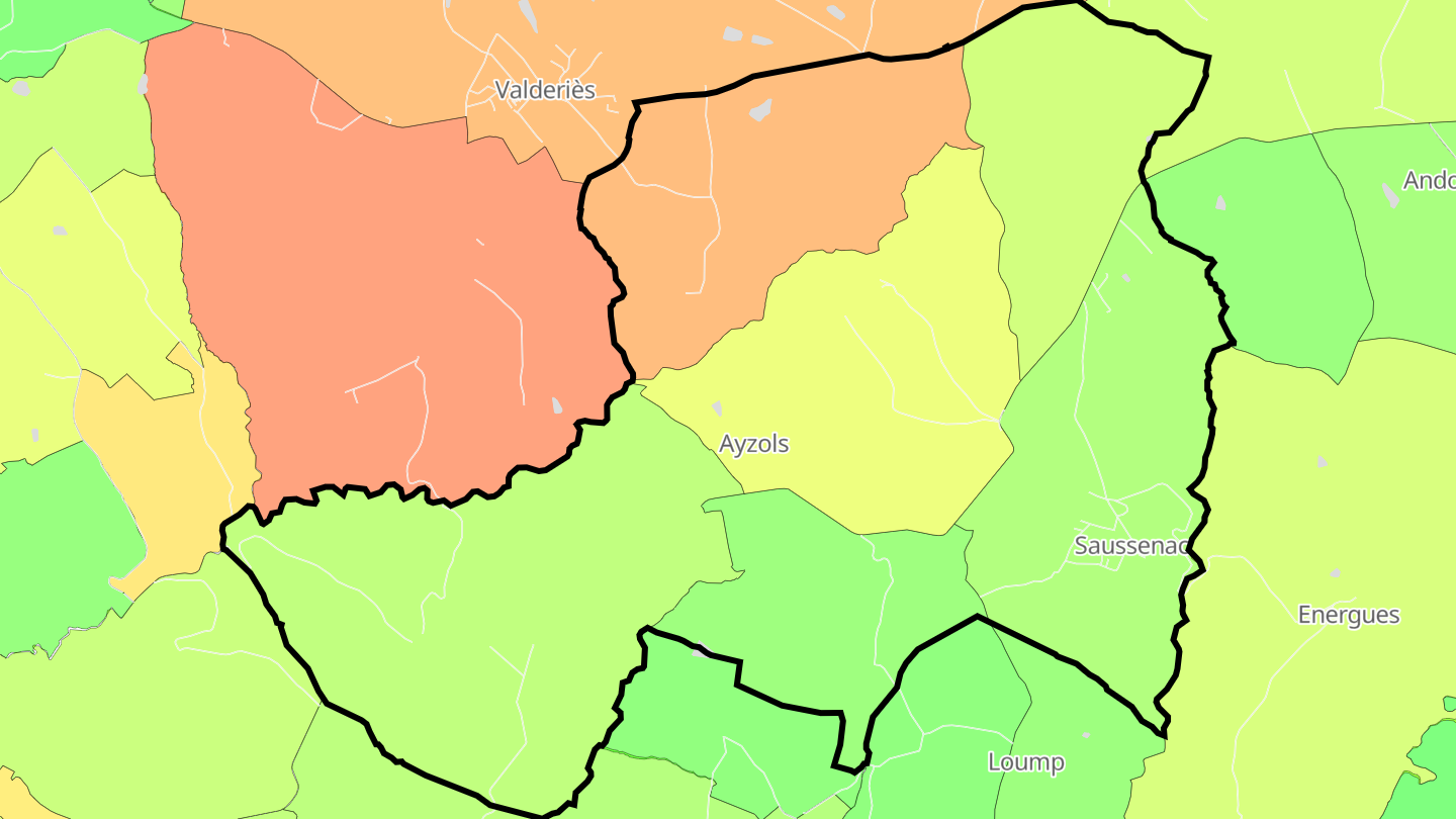 Carte des prix de l'immobilier Saussenac
