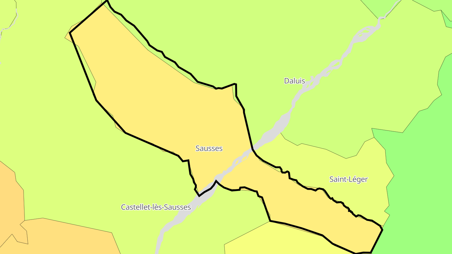 Carte des prix de l'immobilier Sausses