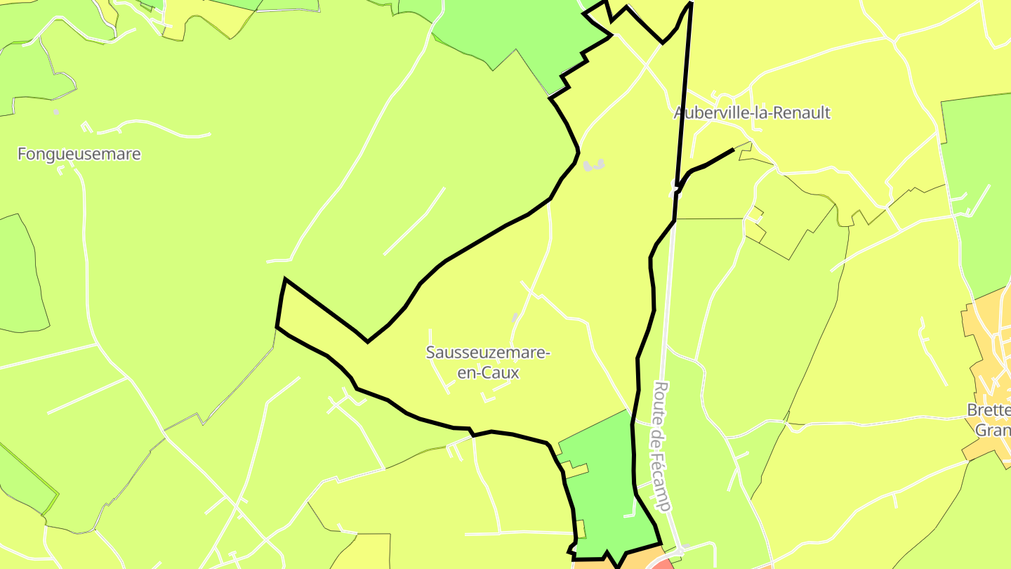 Carte des prix de l'immobilier Sausseuzemare-en-Caux