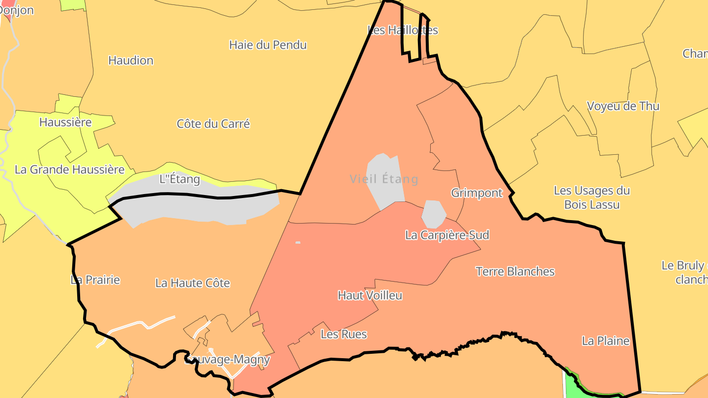 Carte des prix de l'immobilier Sauvage-Magny