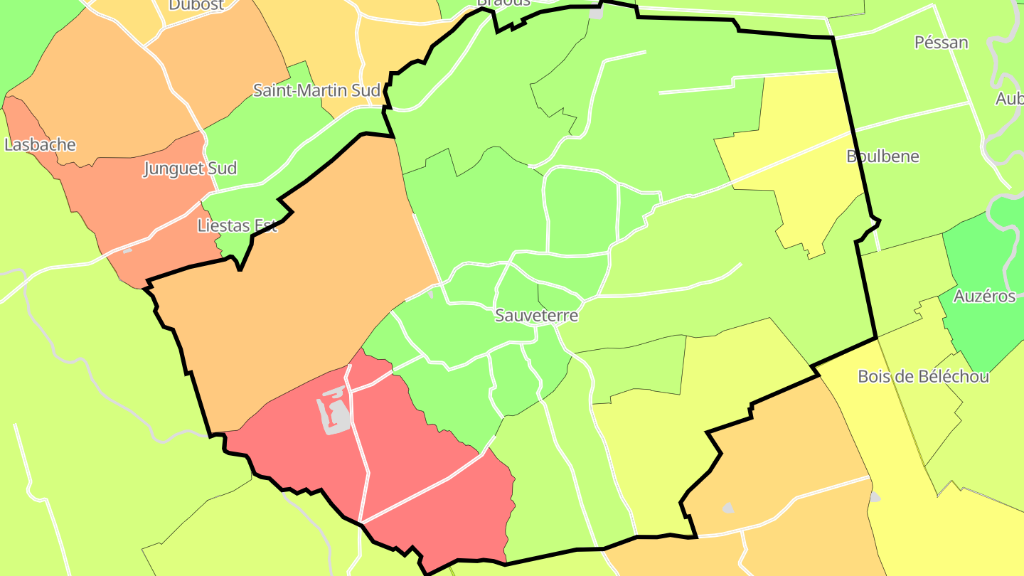 Carte des prix de l'immobilier Sauveterre