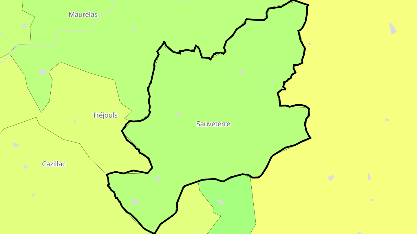 Carte des prix de l'immobilier Sauveterre