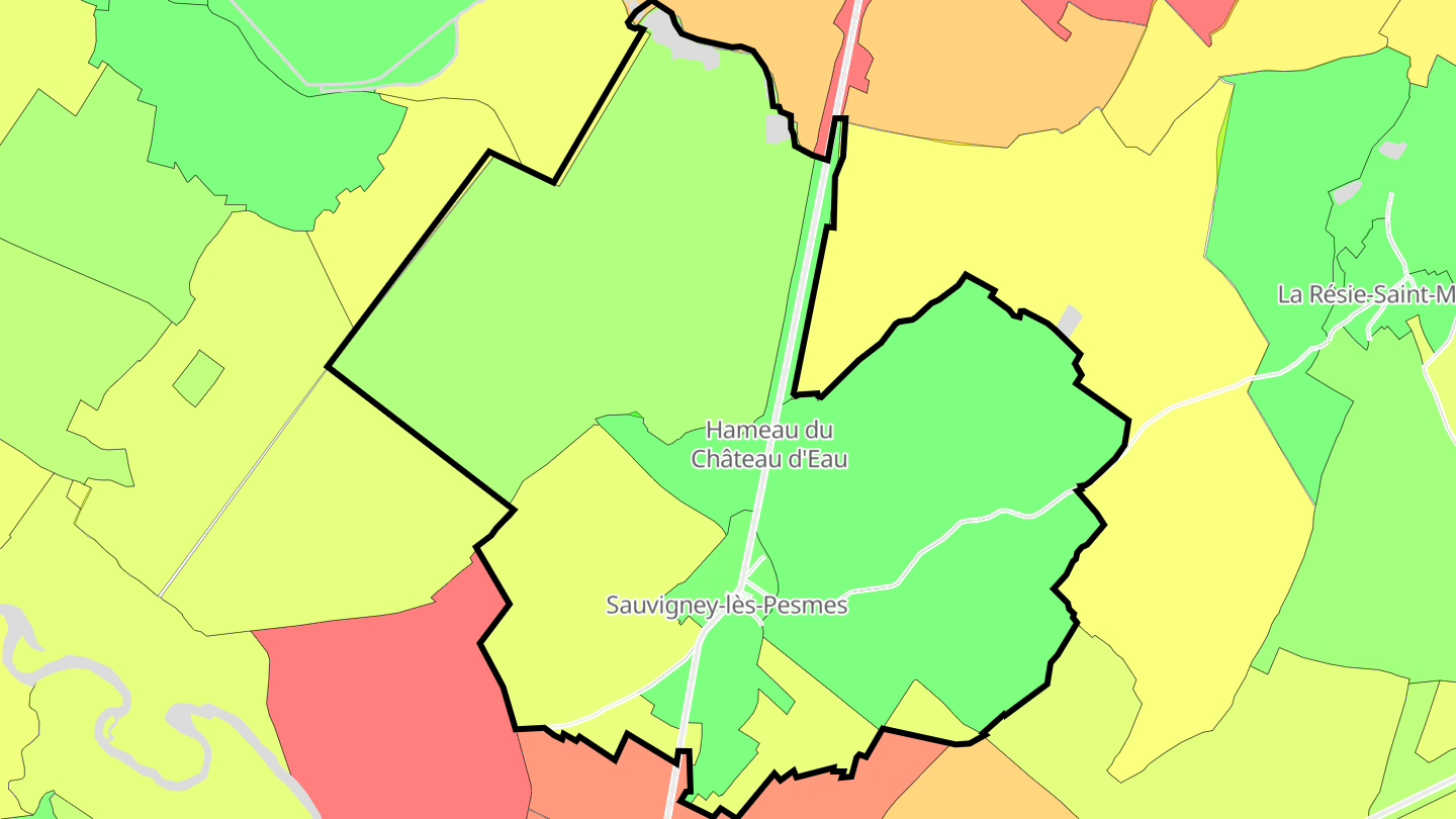 Carte des prix de l'immobilier Sauvigney-lès-Pesmes