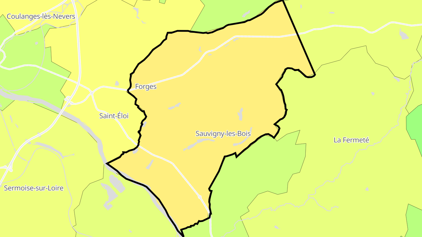 Carte des prix de l'immobilier Sauvigny-les-Bois