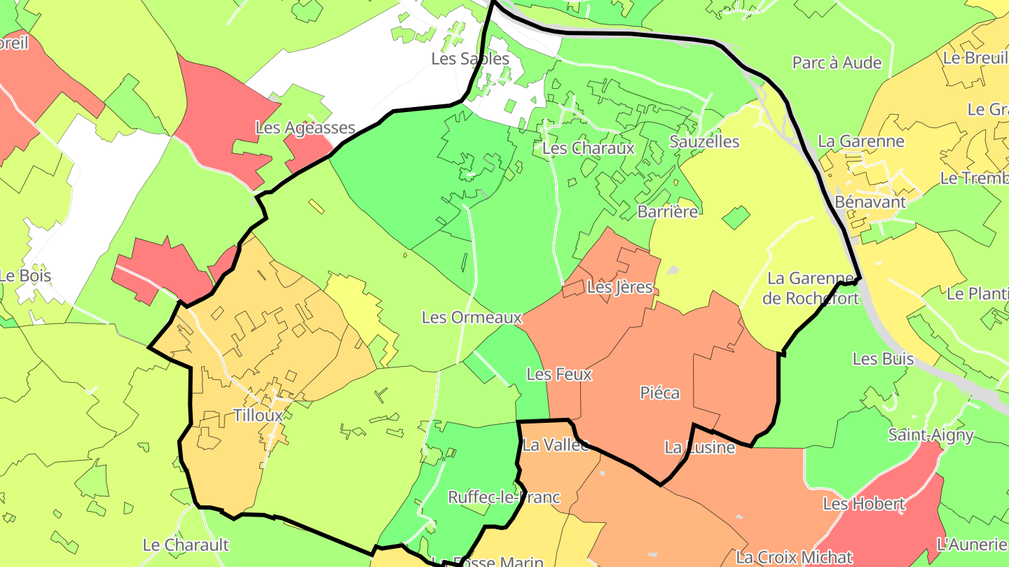 Carte des prix de l'immobilier Sauzelles