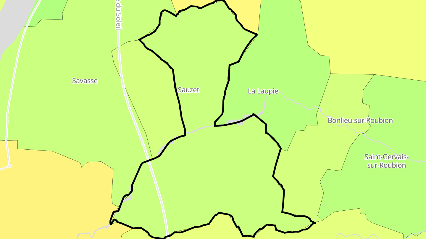 Carte des prix de l'immobilier Sauzet