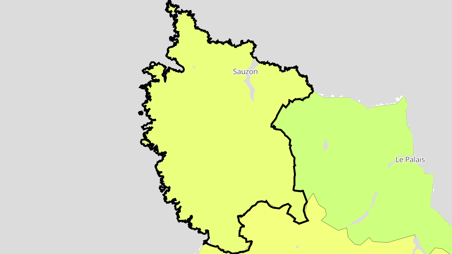 Carte des prix de l'immobilier Sauzon