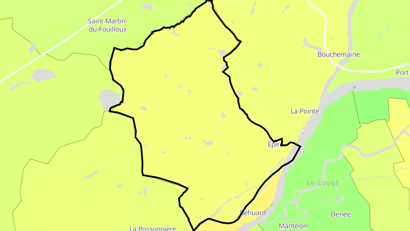Carte des prix de l'immobilier Savennières