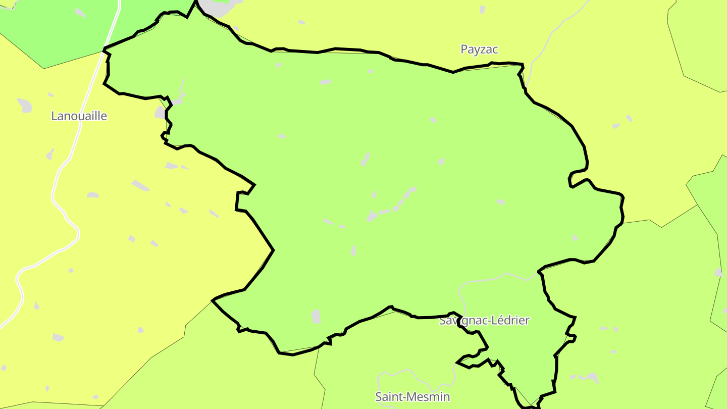 Carte des prix de l'immobilier Savignac-Lédrier