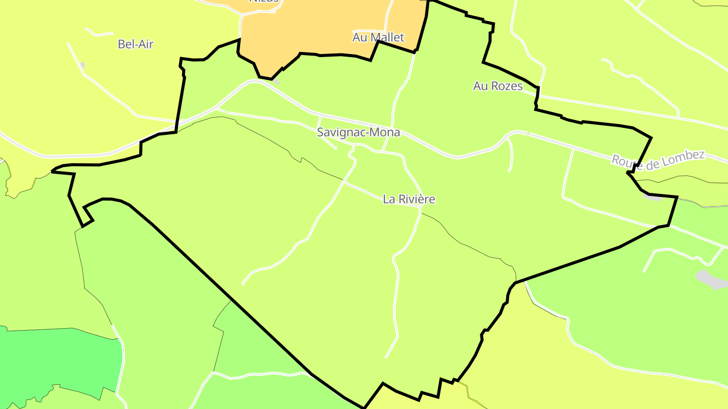 Carte des prix de l'immobilier Savignac-Mona