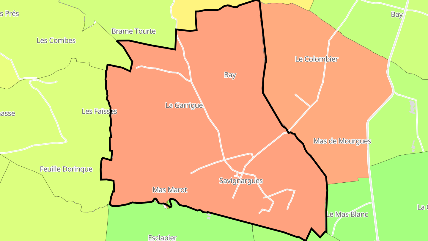 Carte des prix de l'immobilier Savignargues