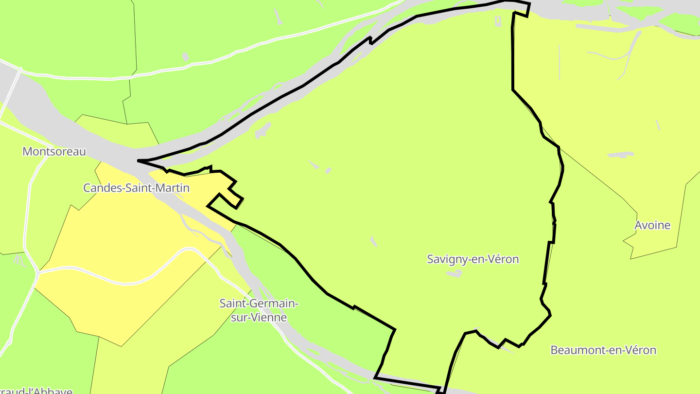 Carte des prix de l'immobilier Savigny-en-Véron