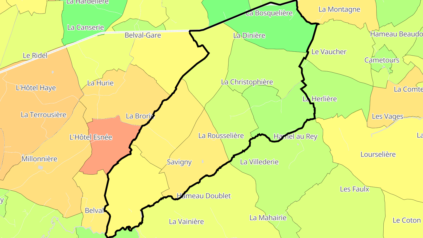 Carte des prix de l'immobilier Savigny
