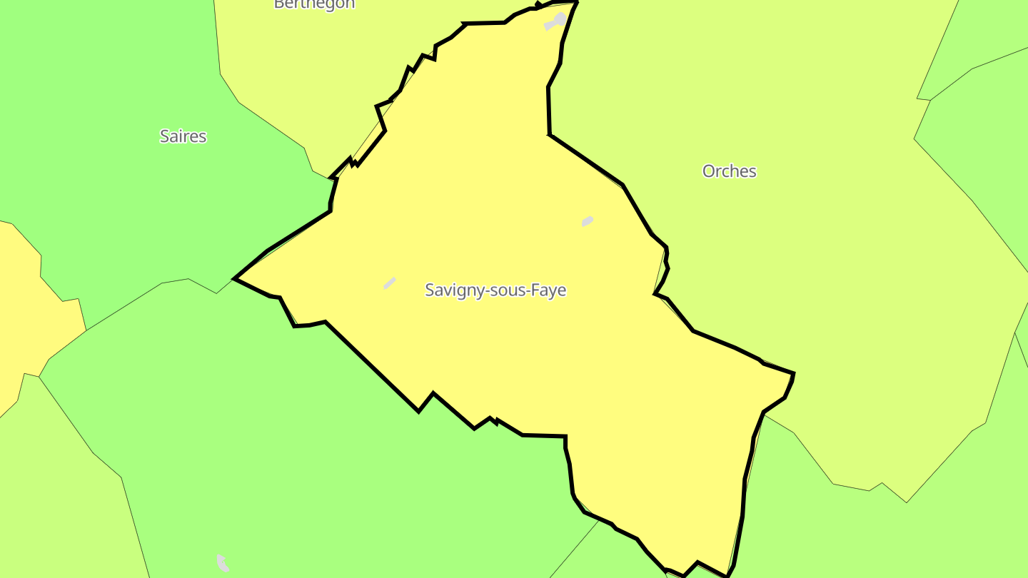 Carte des prix de l'immobilier Savigny-sous-Faye