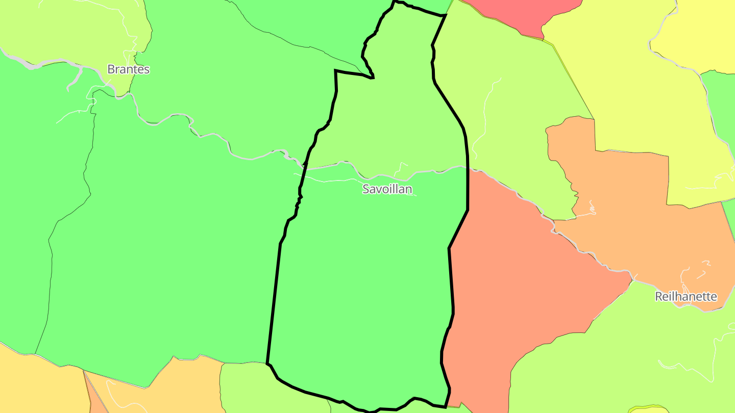 Carte des prix de l'immobilier Savoillan
