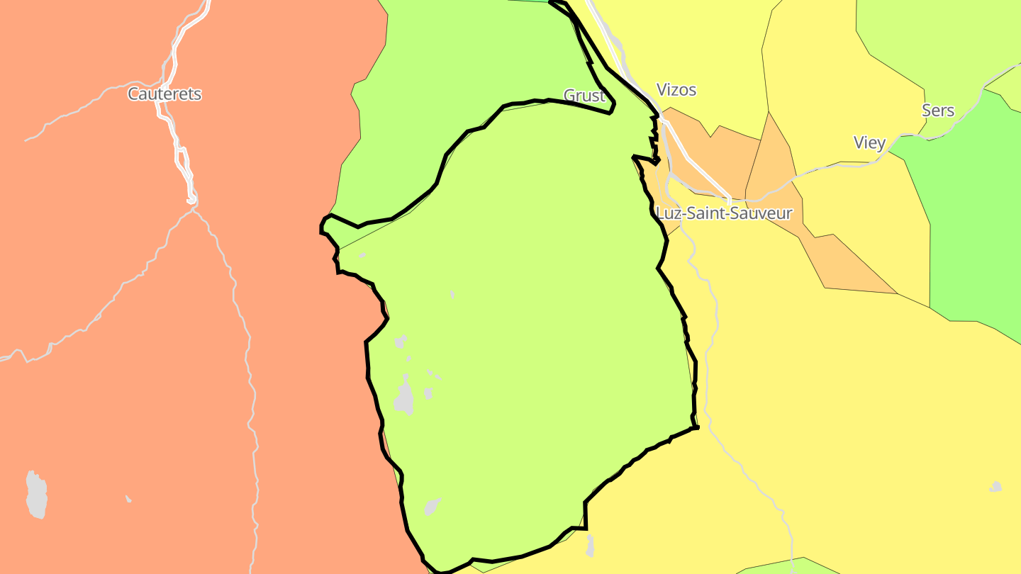 Carte des prix de l'immobilier Sazos