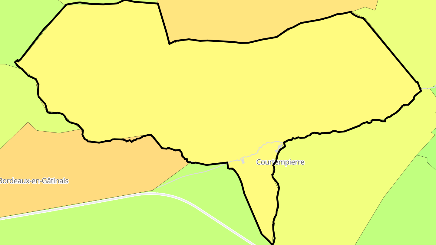 Carte des prix de l'immobilier Sceaux-du-Gâtinais