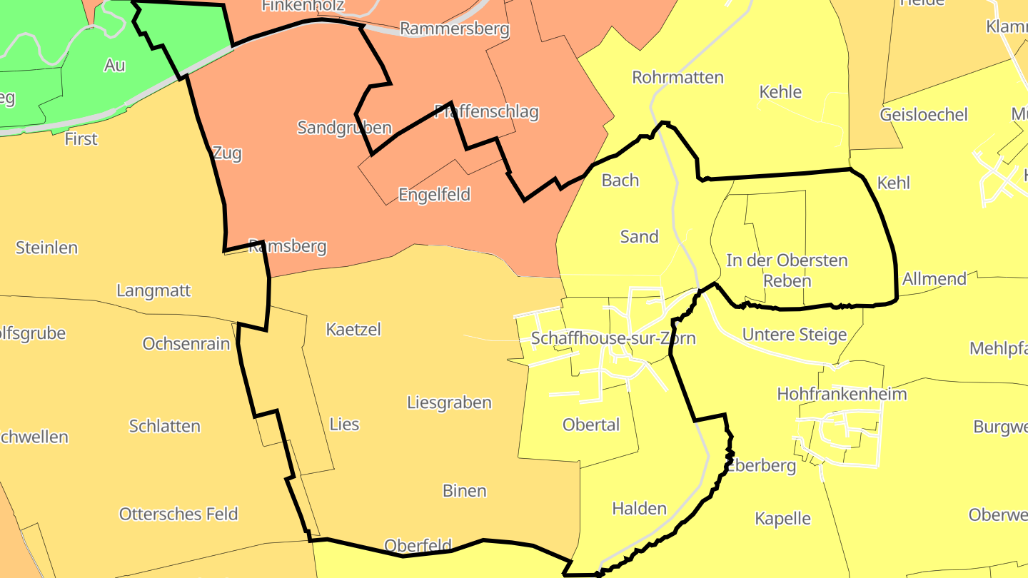 Carte des prix de l'immobilier Schaffhouse-sur-Zorn