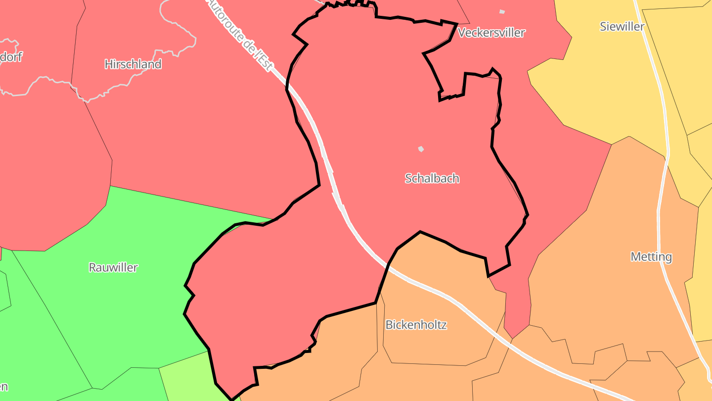 Carte des prix de l'immobilier Schalbach