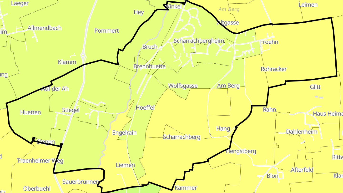 Carte des prix de l'immobilier Scharrachbergheim-Irmstett