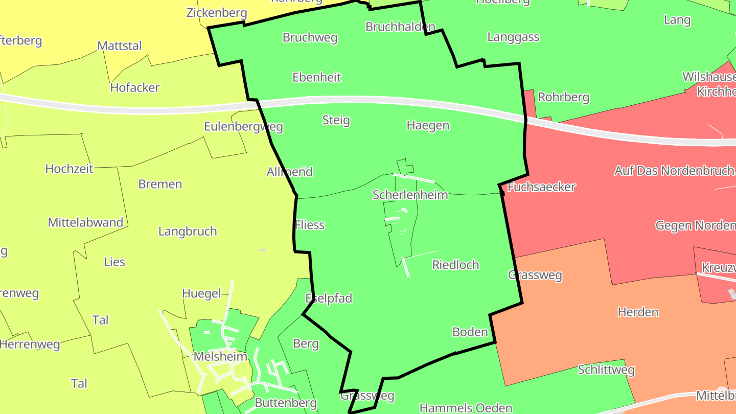 Carte des prix de l'immobilier Scherlenheim