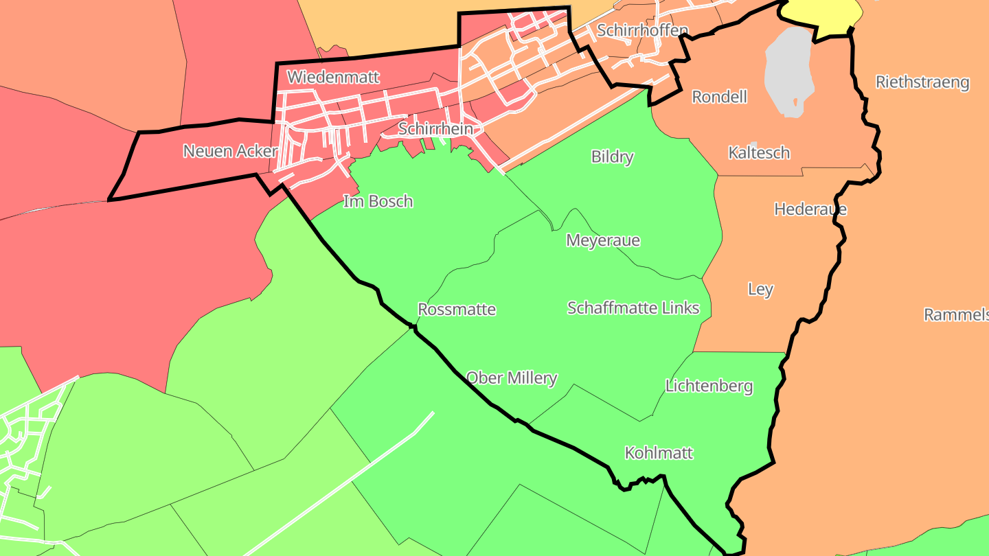 Carte des prix de l'immobilier Schirrhein