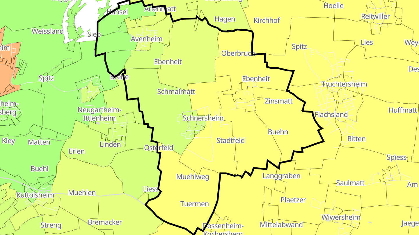 Carte des prix de l'immobilier Schnersheim