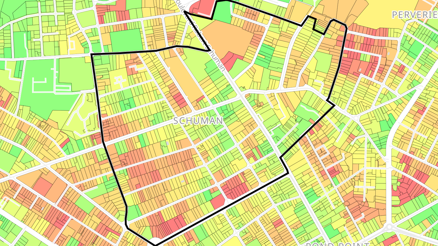 Carte des prix de l'immobilier Schuman