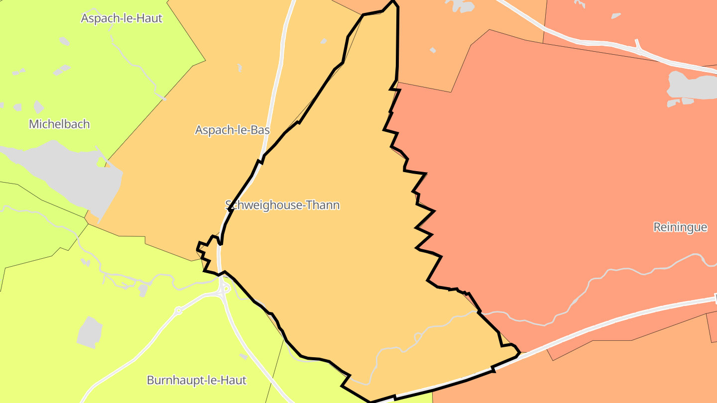 Carte des prix de l'immobilier Schweighouse-Thann