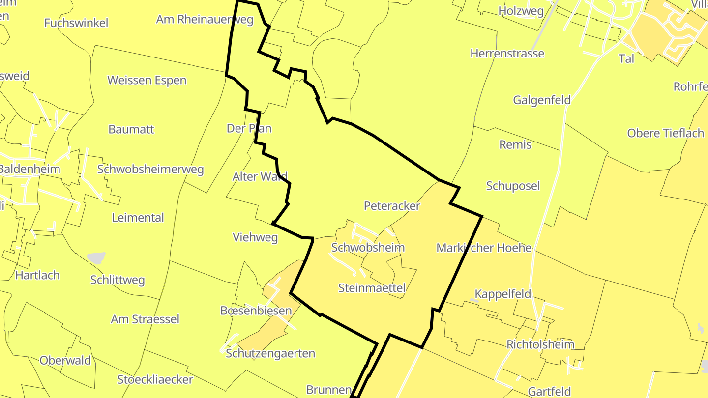 Carte des prix de l'immobilier Schwobsheim