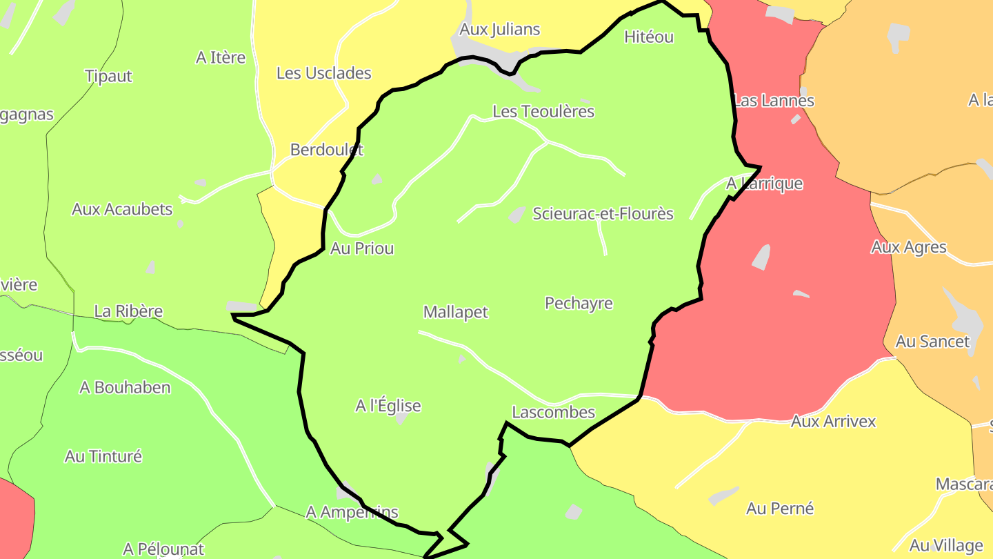 Carte des prix de l'immobilier Scieurac-et-Flourès
