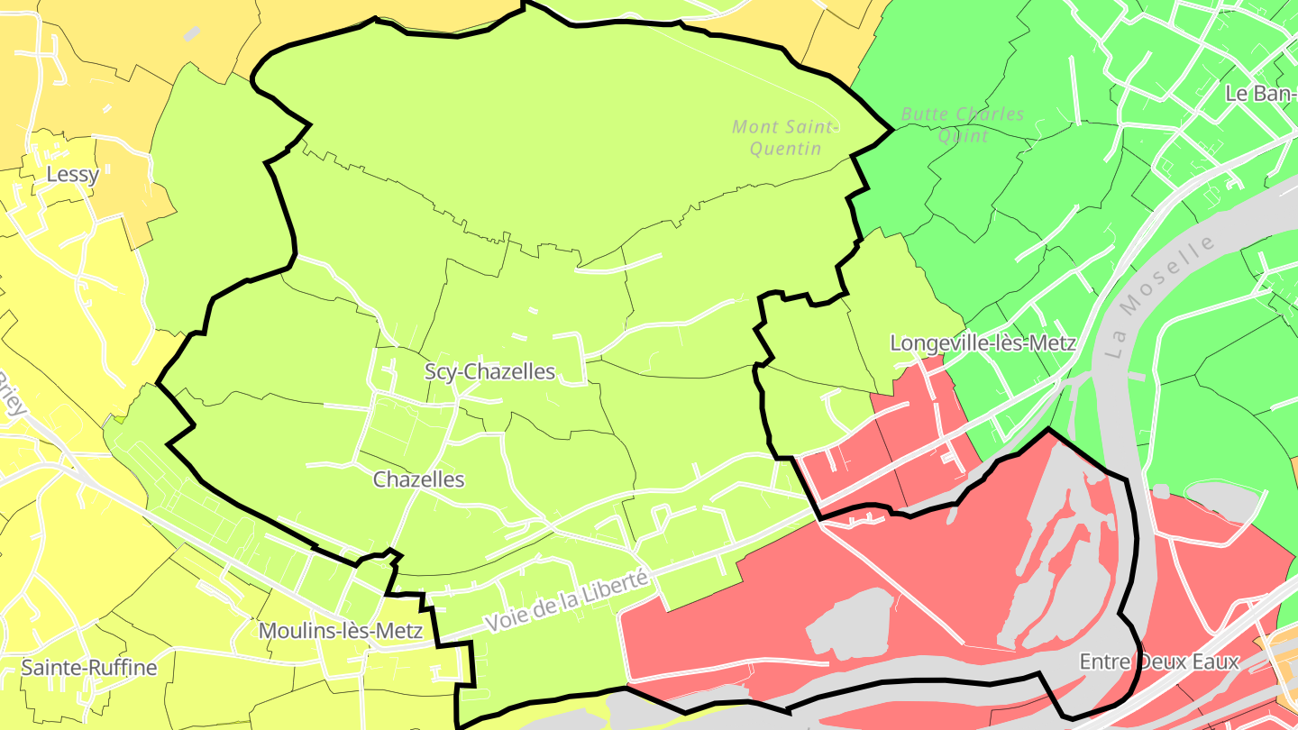 Carte des prix de l'immobilier Scy-Chazelles