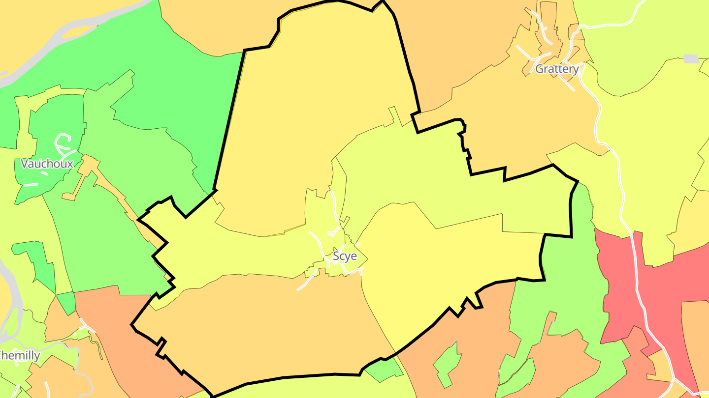 Carte des prix de l'immobilier Scye