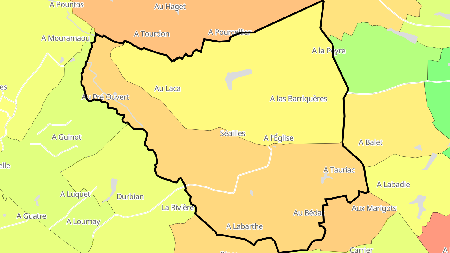 Carte des prix de l'immobilier Séailles