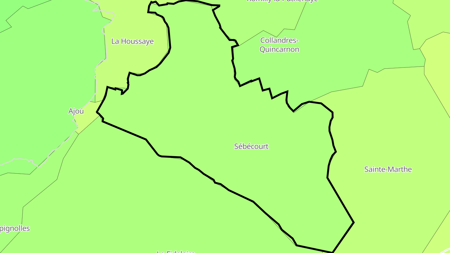 Carte des prix de l'immobilier Sébécourt