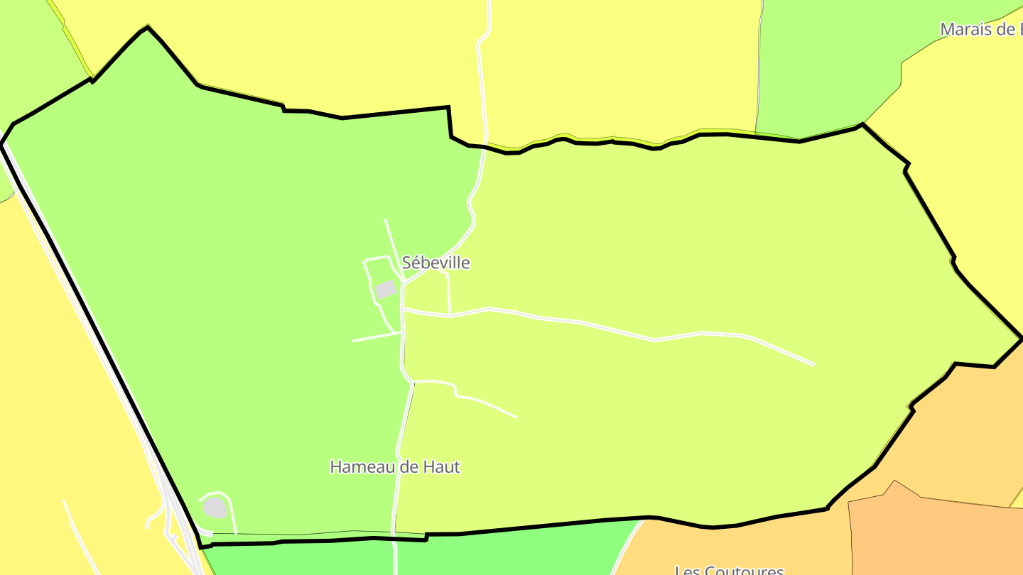 Carte des prix de l'immobilier Sébeville