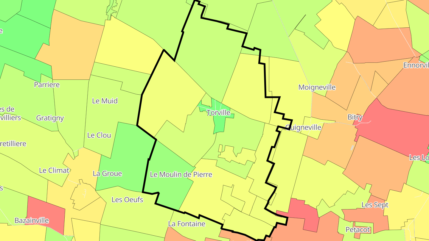 Carte des prix de l'immobilier Sébouville
