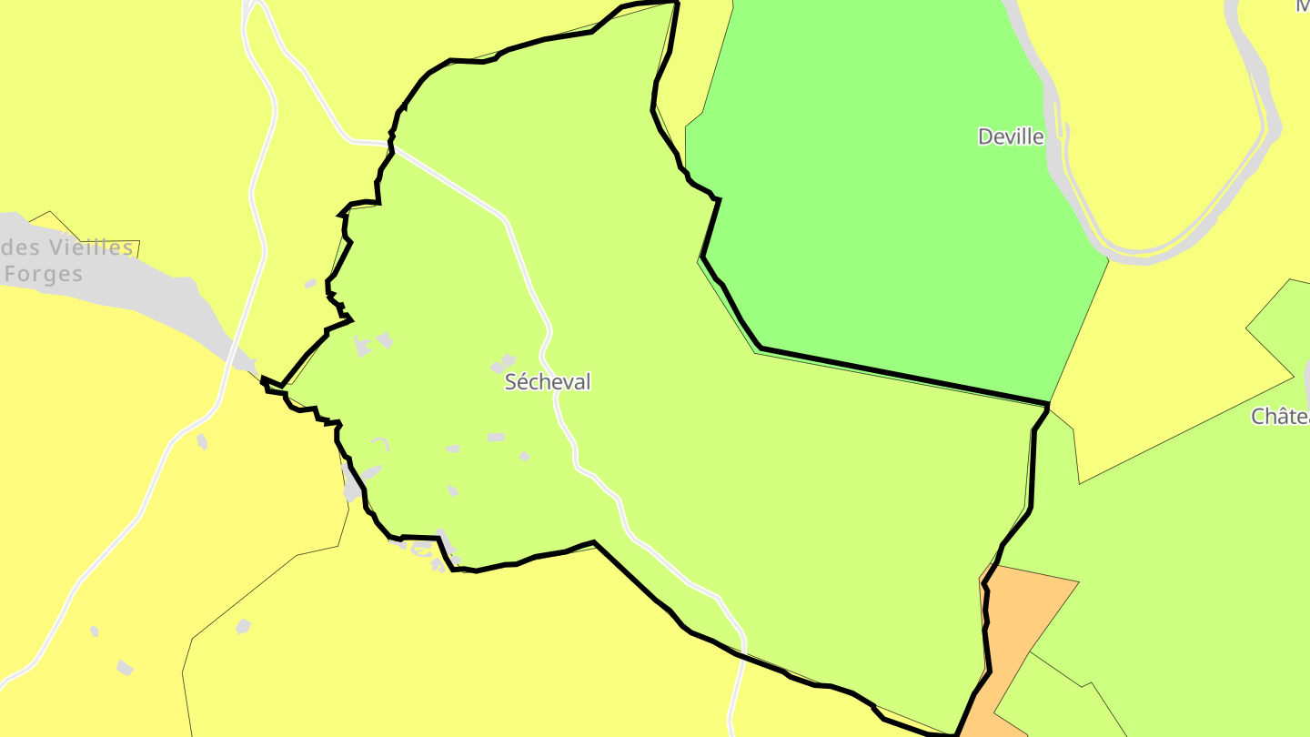Carte des prix de l'immobilier Sécheval