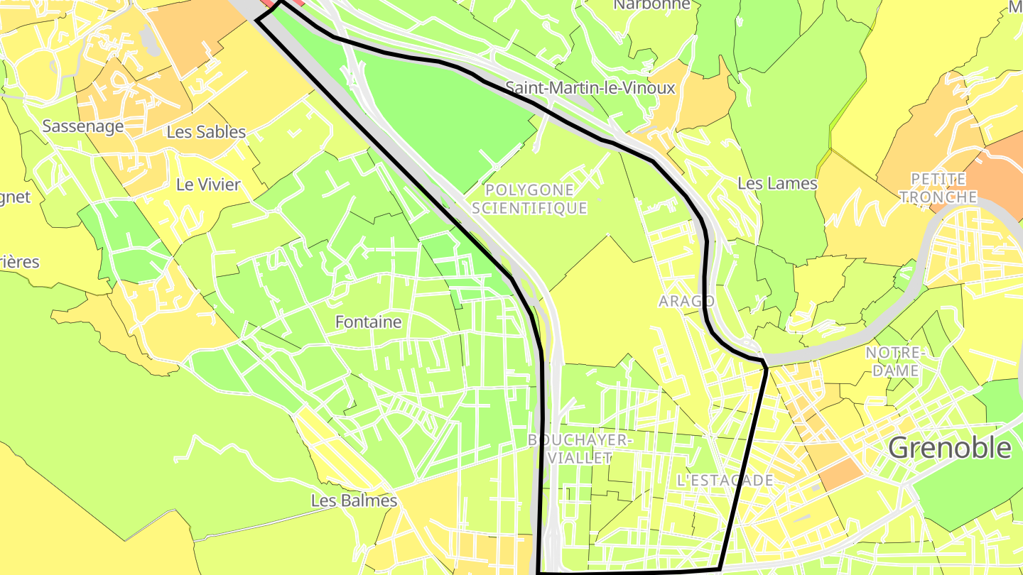 Carte des prix de l'immobilier Secteur 1