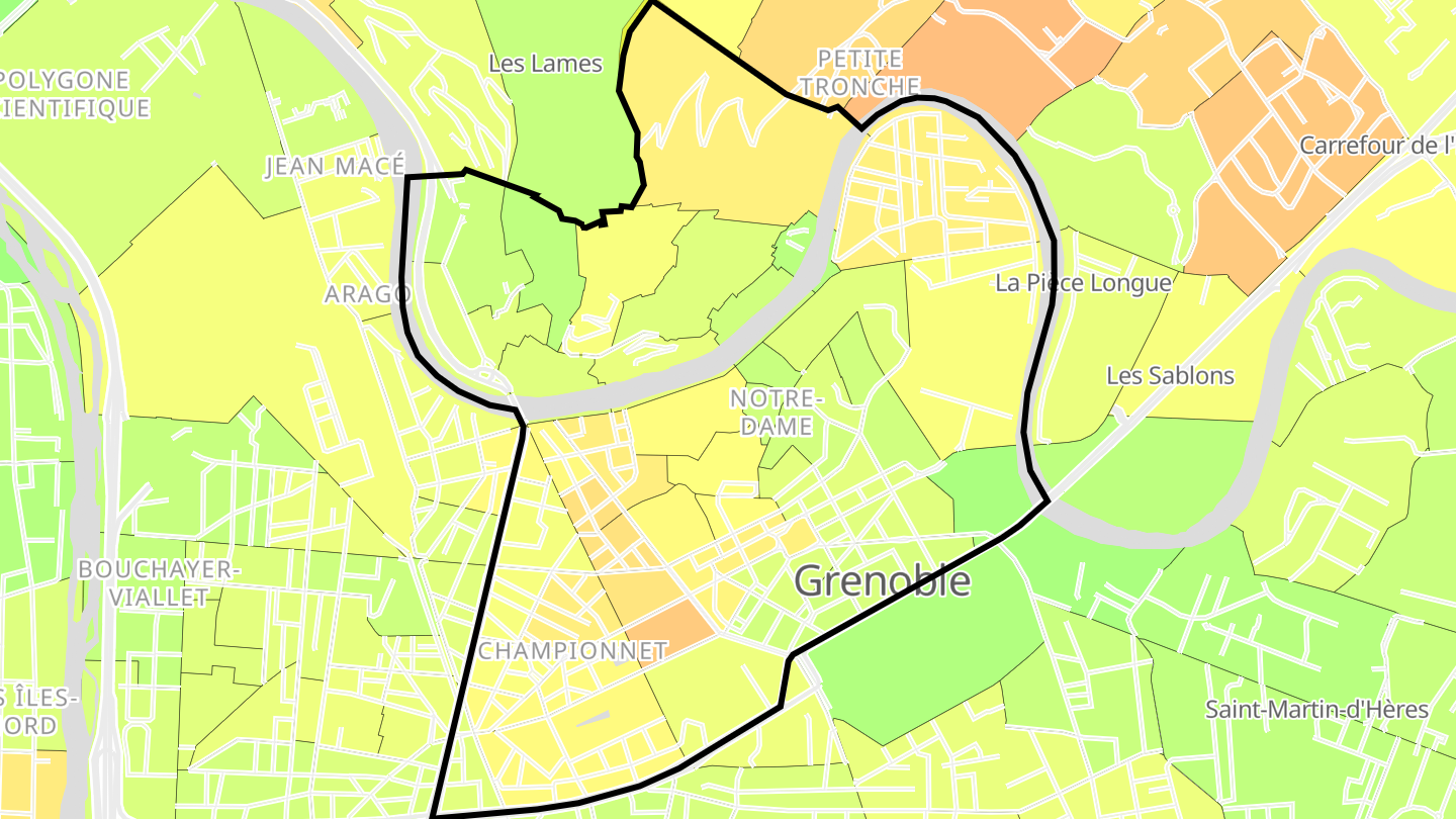 Carte des prix de l'immobilier Secteur 2