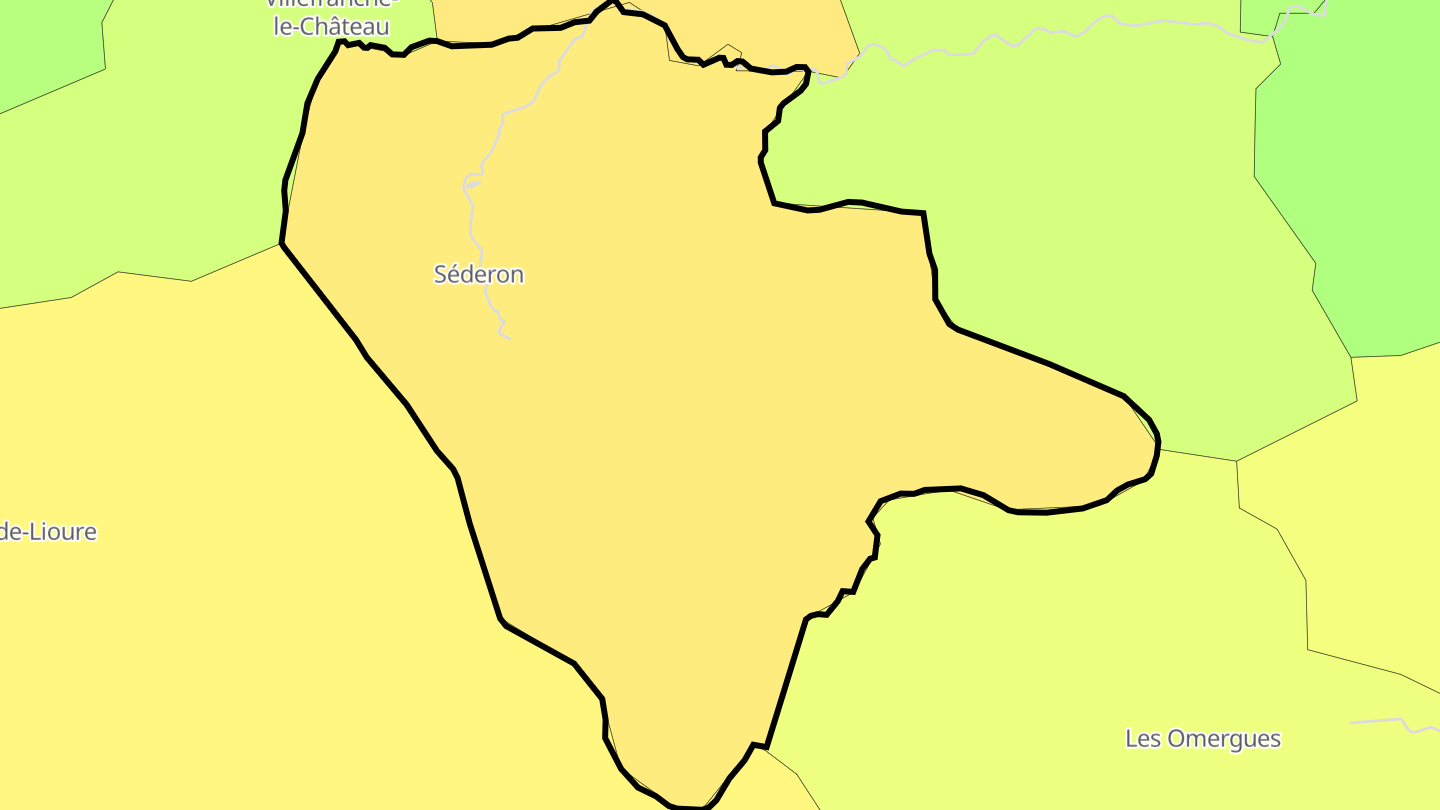 Carte des prix de l'immobilier Séderon