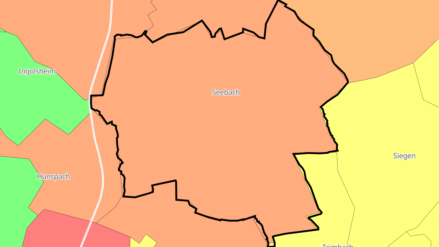 Carte des prix de l'immobilier Seebach