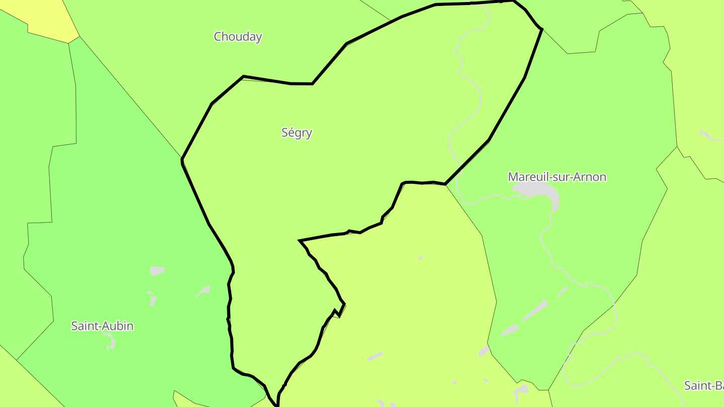 Carte des prix de l'immobilier Ségry