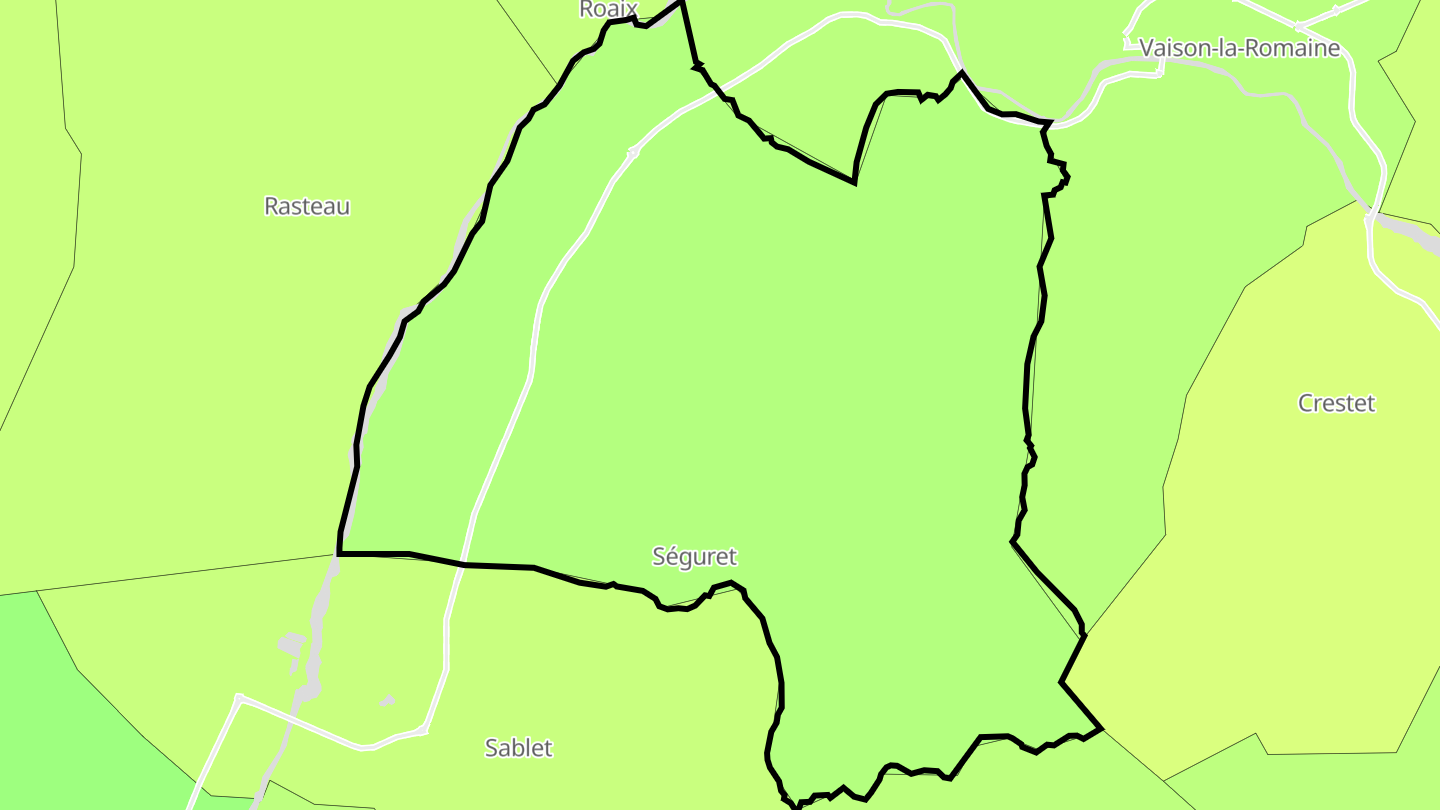 Carte des prix de l'immobilier Séguret