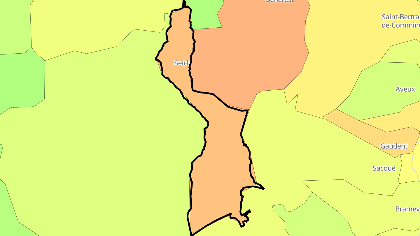 Carte des prix de l'immobilier Seich