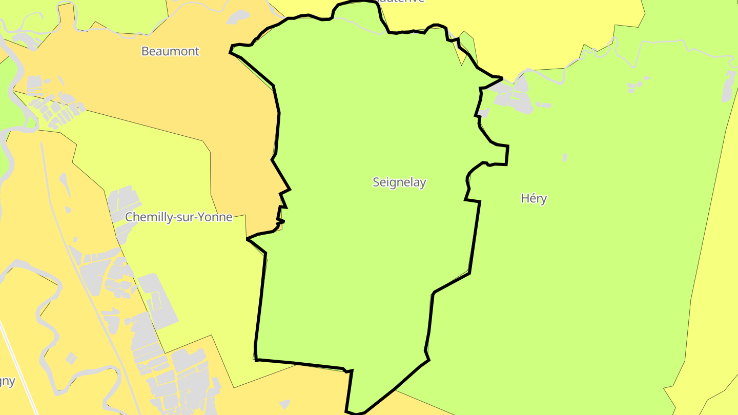 Carte des prix de l'immobilier Seignelay