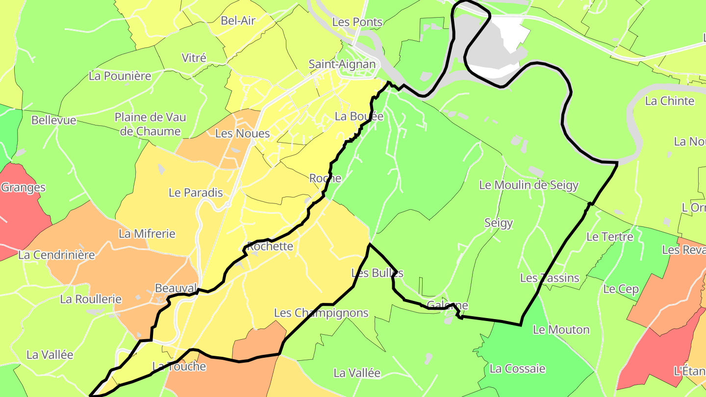 Carte des prix de l'immobilier Seigy